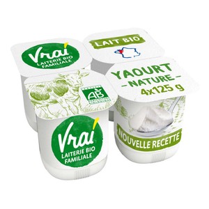 Vrai Yaourt Nature Bio 4x125g
