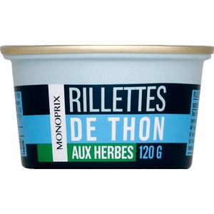 Monoprix Rillettes de Thon aux Herbes 120g