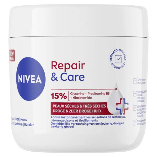 Nivea Baume Réparateur Corps Repare Care Peaux Très Sèches & Rugueuses 400ml