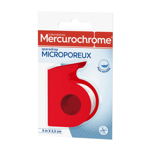 Mercurochrome Sparadrap Microporeux Spécial Peaux Sensibles