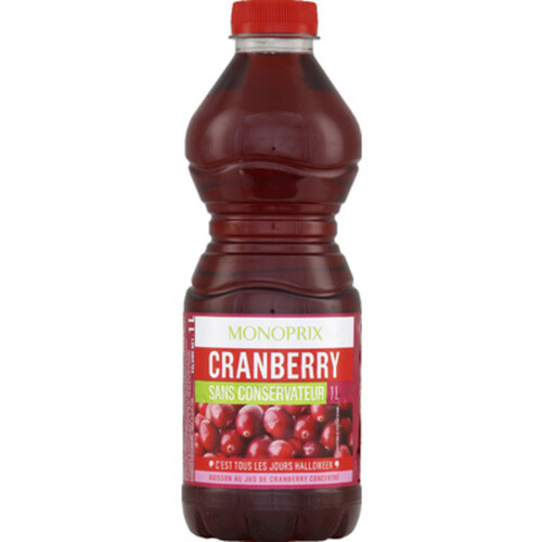 Monoprix Jus de cranberry sans conversateur 1L