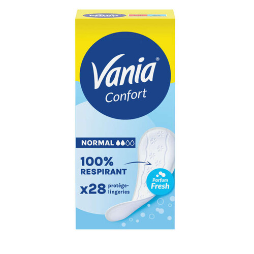 Vania Protège-slips Confort+ Fresh parfumé normal x28