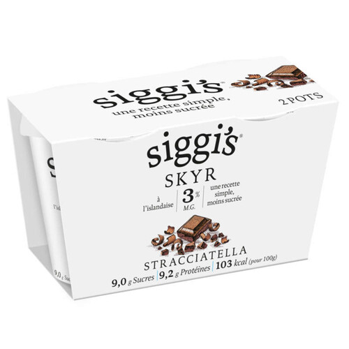 Siggi's Skyr 3%  M.G. À L'islandaise Stracciatella 2x140g