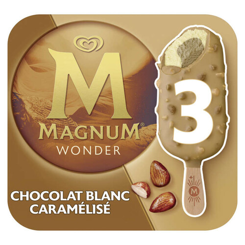 Magnum Wonder chocolat amandes caramélisés 208g