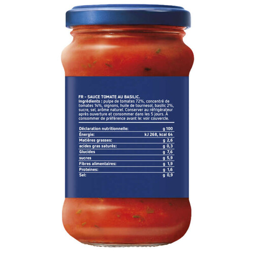 Barilla sauce tomates basilic 200g