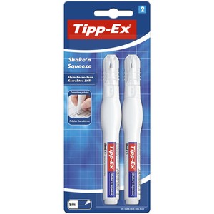 Stylos Correcteurs Tipp-Ex Shake'n Squeeze - 8 Ml - Lot De 3 - Pointe Fine Métallique - Séchage Rapide