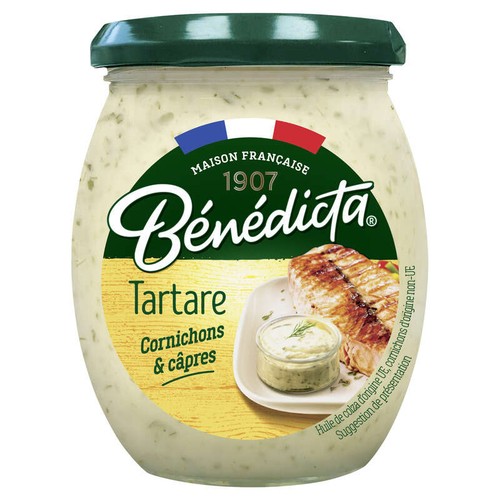 Bénédicta Sauce Tartare Aux Cornichons Et Aux Câpres 260g