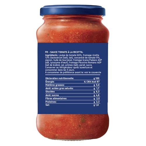 Barilla Sauce tomate et ricotta 400g