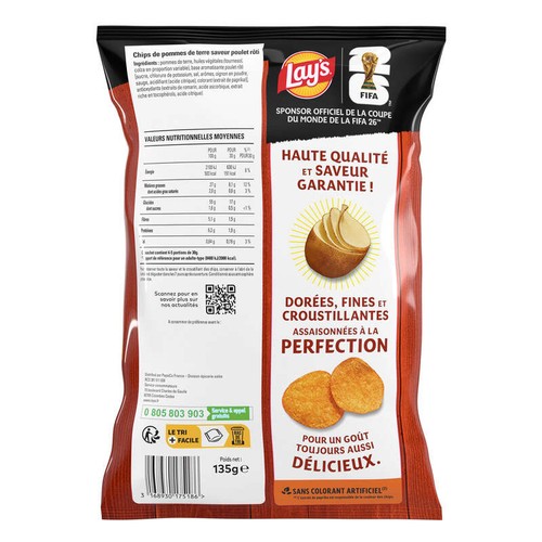 Lay's Chips saveur Poulet Rôti 135g