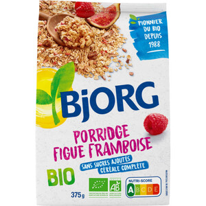 Bjorg Porridge à la framboise et au figues bio 375g