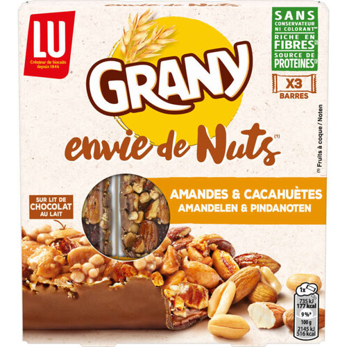 Grany envie de nuts barre de cacahuète amandes 105g
