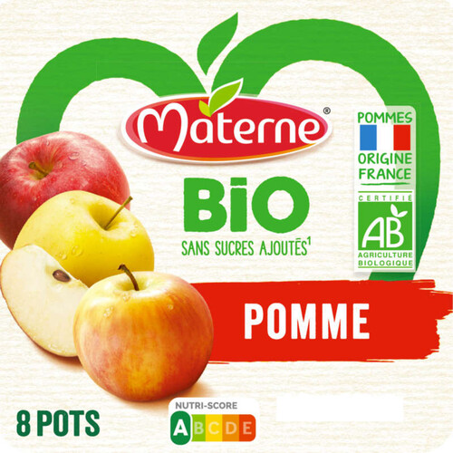 Materne Compote De Pommes Bio 8X100G