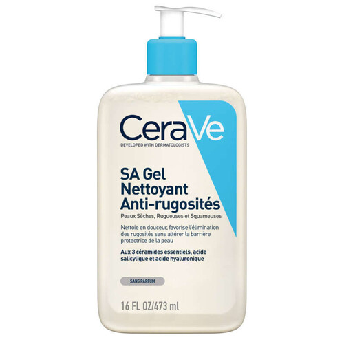 CeraVe SA Gel Nettoyant ANti-Rugosités Peaux Sèches Rugueuses & Squameuses 473ml