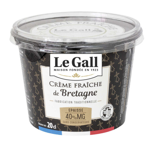 Le Gall Crème Fraîche de Bretagne Epaisse 40% MG 20cl