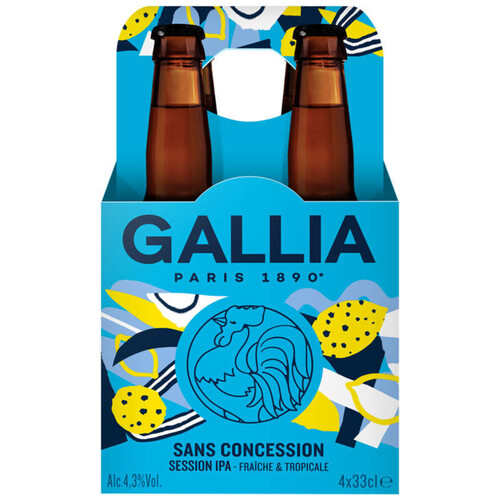 Gallia Bière Session Ipa 4,3% vol 4x33cl.