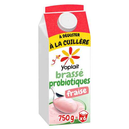 Yaourt en Brique Yoplait Probiotiques Fraise 750g