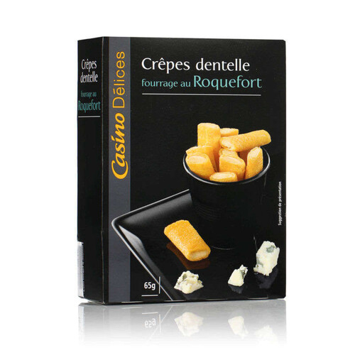 Casino Delices Crèpes Dentelle - Fourrées Roquefort - 65G