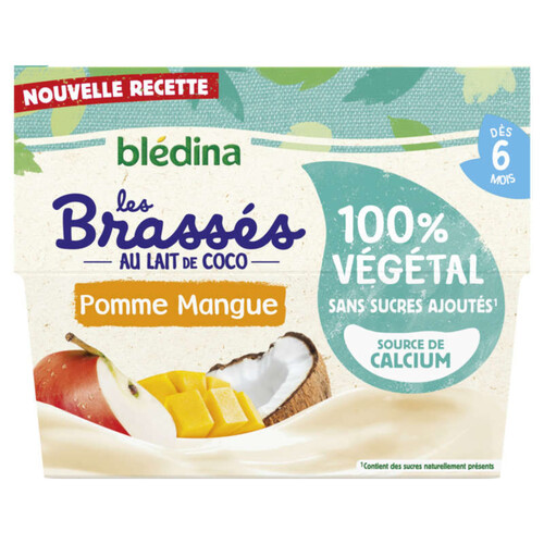 Blédina Brassée à la Mangue et au Lait de Coco 4 x 95g