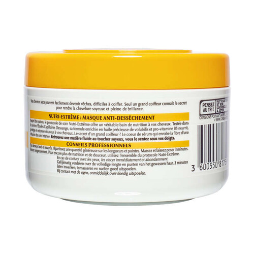 Dessange Nutri-Extrême Masque Anti-déssèchement Cheveux Secs 250ml