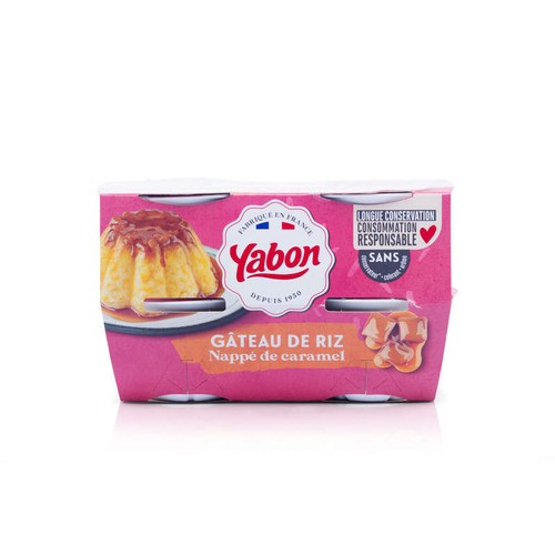 Yabon Gâteau de Riz Caramel 4 x 125g
