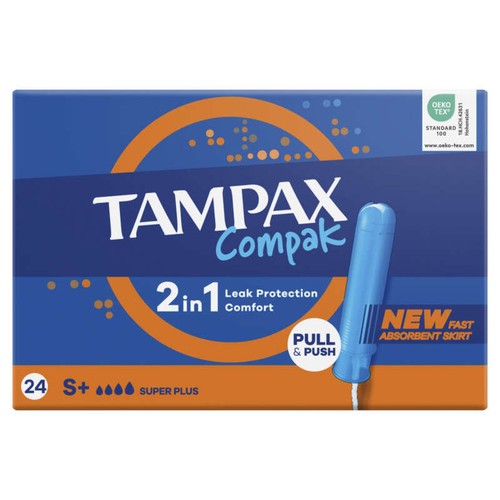 Tampax Compak Super Plus Tampons Avec Applicateur x24