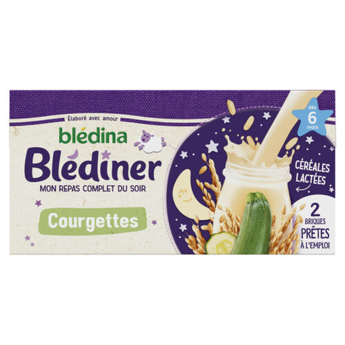 Bledina Blediner 2X250Ml Courgettes Dès 6 Mois