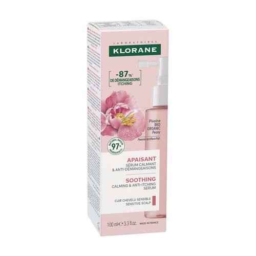 [Para] Klorane Sérum SOS Apaisant Anti-Irritant à la Pivoine pour Cuir Chevelu Sensible & Irrité 100ml