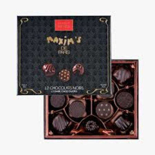 Maxim's de Paris Coffret Connaisseurs 12 Chocolats Noirs 120g