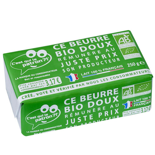 C'Est Qui Le Patron?! Beurre Doux Bio 250G