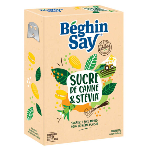 Béghin Say Sucre de Canne & Stevia 500g