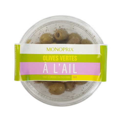 Monoprix Olives vertes à l'ail 150g