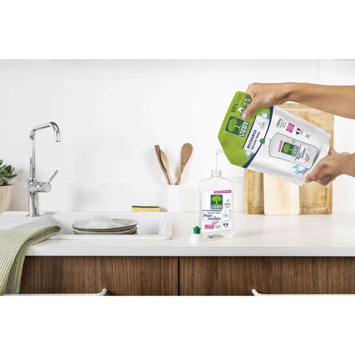 L'Arbre Vert Recharge Liquide vaisselle peaux sensibles écolabel - hypoallergénique - 97% d'ingrédients d'origine naturelle - 1L