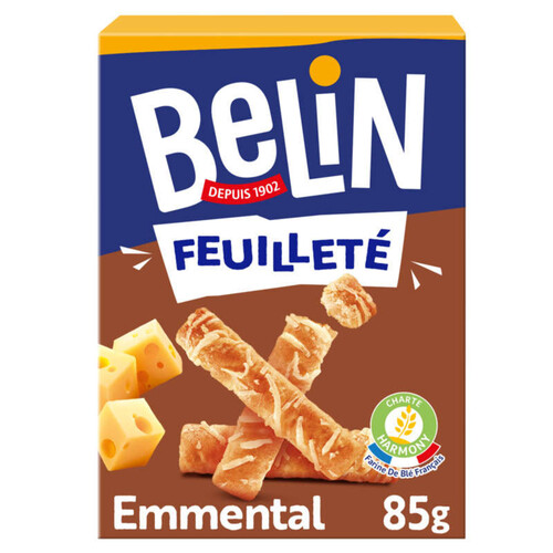 Belin Biscuits Apéritifs Crackers Feuilleté Emmental 85g
