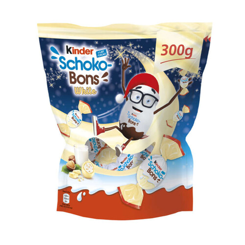 Kinder Shoko-bons Chocolat Blanc Fourrés Lait Et Noisettes 300g