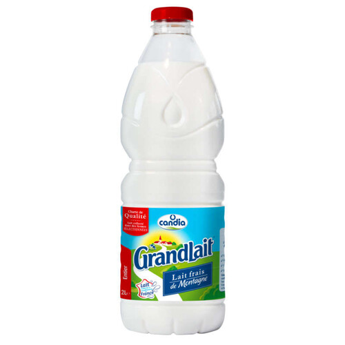 Grandlait lait frais entier pasteurisé 2L