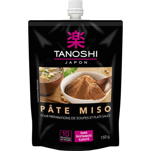 Tanoshi Pâte Miso pour préparation soupes et plats salés 150g