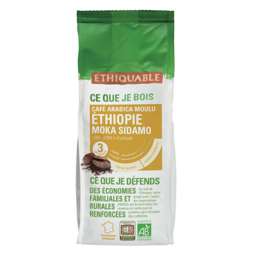 Ethiquable Café Moka Ethiopie Kivu Bio 250g
