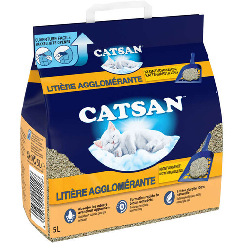 Catsan Litière Minérale Agglomérante Pour Chat 5L