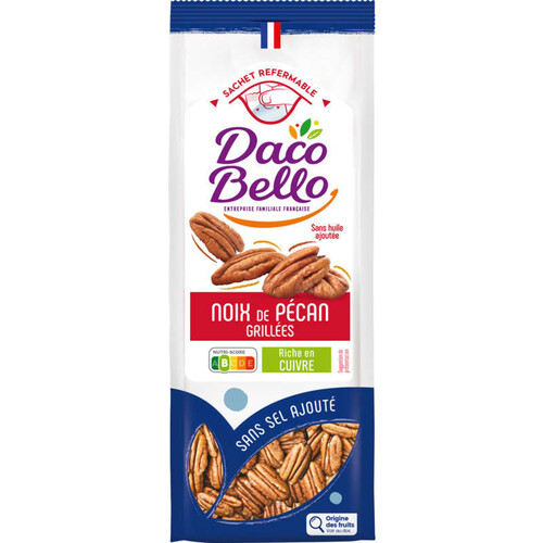 Daco Bello noix de pécan grillés sans sel ajouté 125g