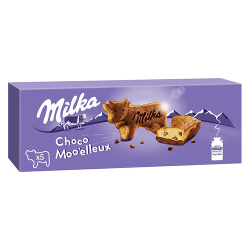 Milka Choco Moo'elleux Gâteaux aux pépites de Chocolat 140g
