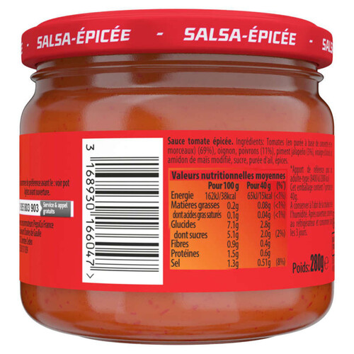 Doritos - Sauce apéritif goût salsa épicée - Le pot de 280g
