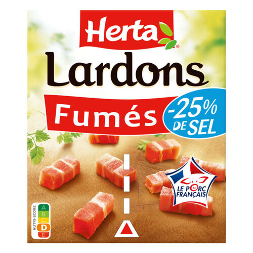 Herta Lardons -25% de sel 2x 75g