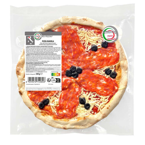 L'Italie des Pizzas Pizza Diavola 550g