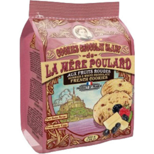 La Mère Poulard cookies chocolat blanc fruits rouges 200g