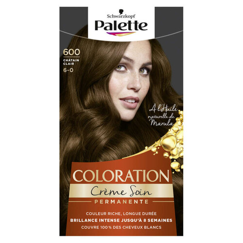 Schwarzkopf Palette Coloration Permanente Cheveux Châtain Clair 600