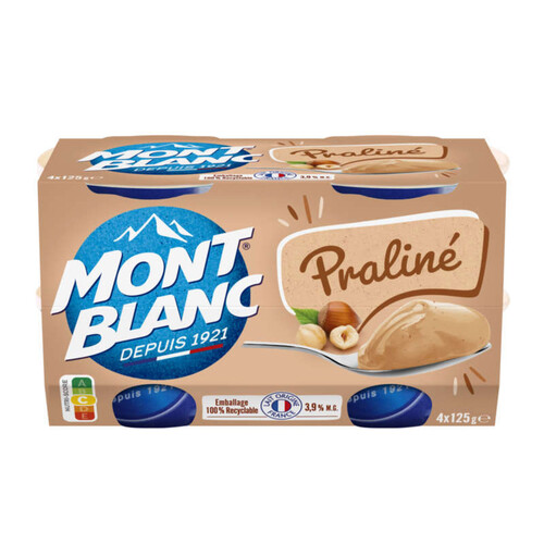 Mont Blanc Crème Dessert Praliné 4 x 125G
