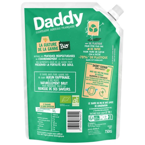 Daddy Sucre De Canne Bio 750g