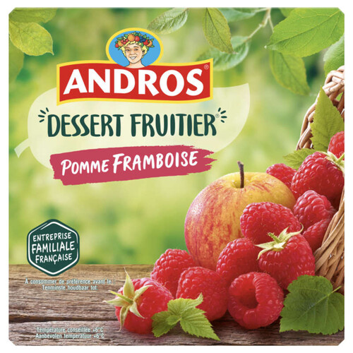 Andros Compote Pomme Framboise 4X100G