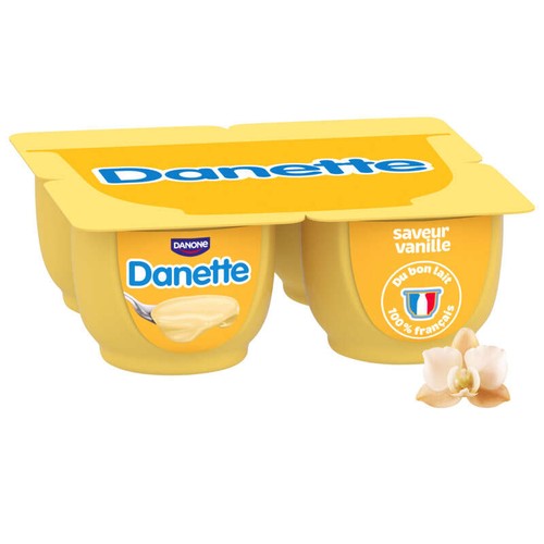 Danette Crème Dessert Vanille Le Pack De 4x125g