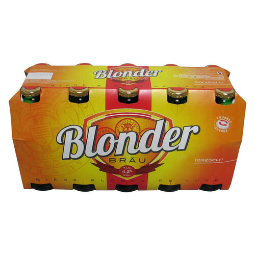 Blonderbräu bière blonde de luxe, 4,6% vol 10x25cl
